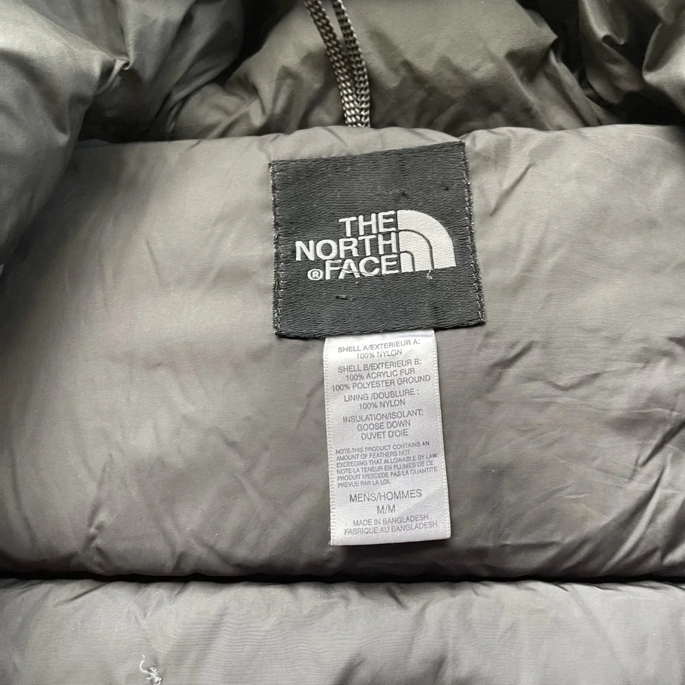 The North Face Men's Gray Down Insulated Hooded Puffer Jacket Size Medium